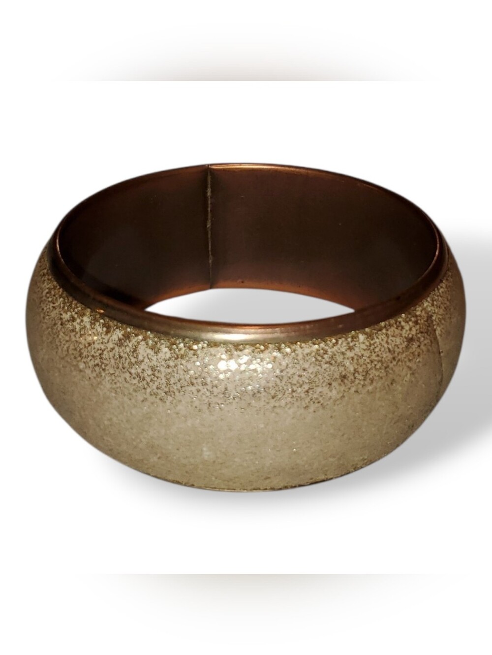 Gold Glitter Dome Bangle Bracelet - Women Jewelry